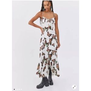 🎉 HP x2! NWT Urban Outfitters Butterfly Maxi Dress